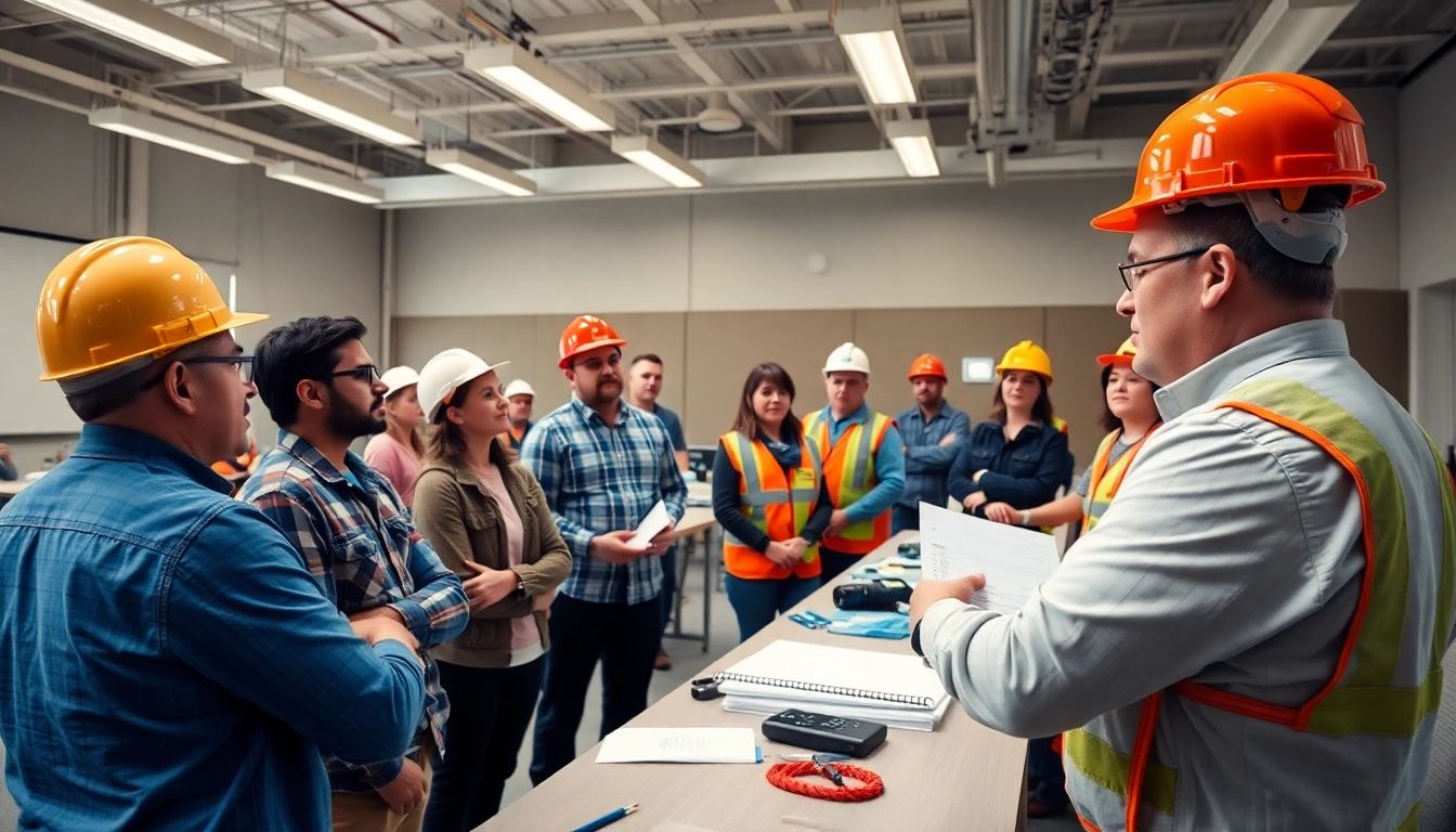 Engaged participants in construction safety training Colorado classroom improving workplace safety.