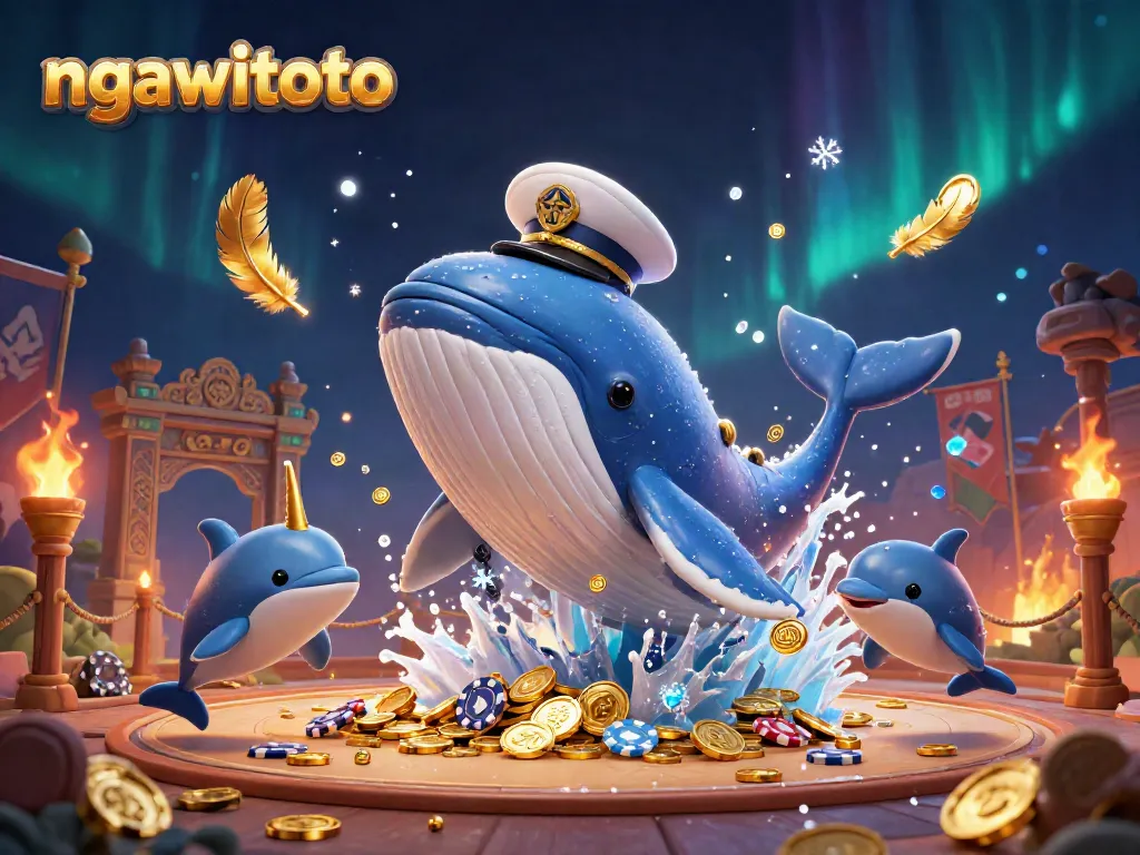 Engage with ngawitoto's thrilling lottery action in this vibrant 3D illustration.