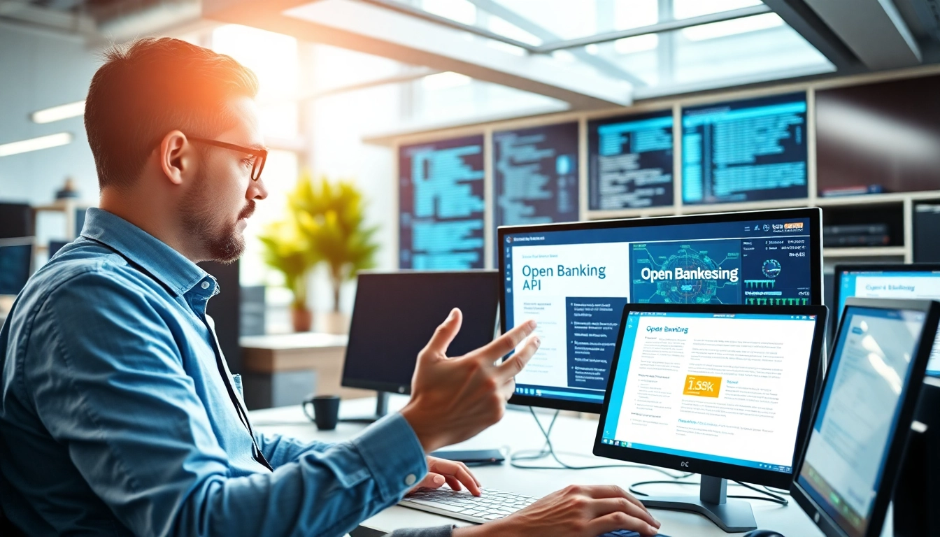 Demonstrating seamless integration with Open Banking APIs in a modern workspace.