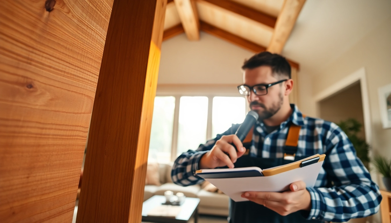 Implementing a termite protection plan with a professional technician inspecting wood beams.