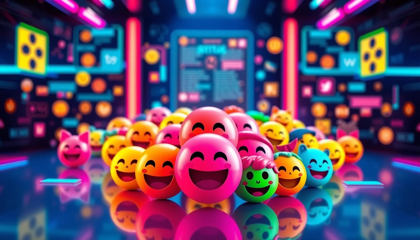 Showcase tiktok emojis in a vibrant layout, emphasizing creativity and expression in digital design.