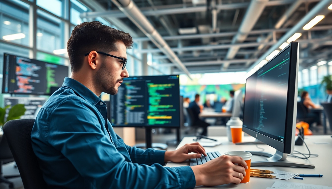 Enhance testing efficiency with this test automation tool in a vibrant office setup.