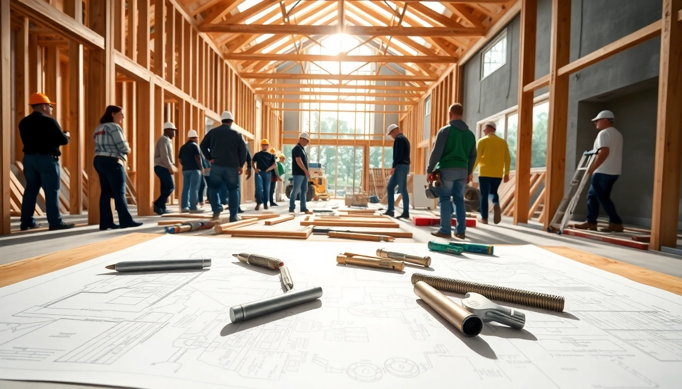 New Jersey General Contractor leading a construction project with a team at work on-site.