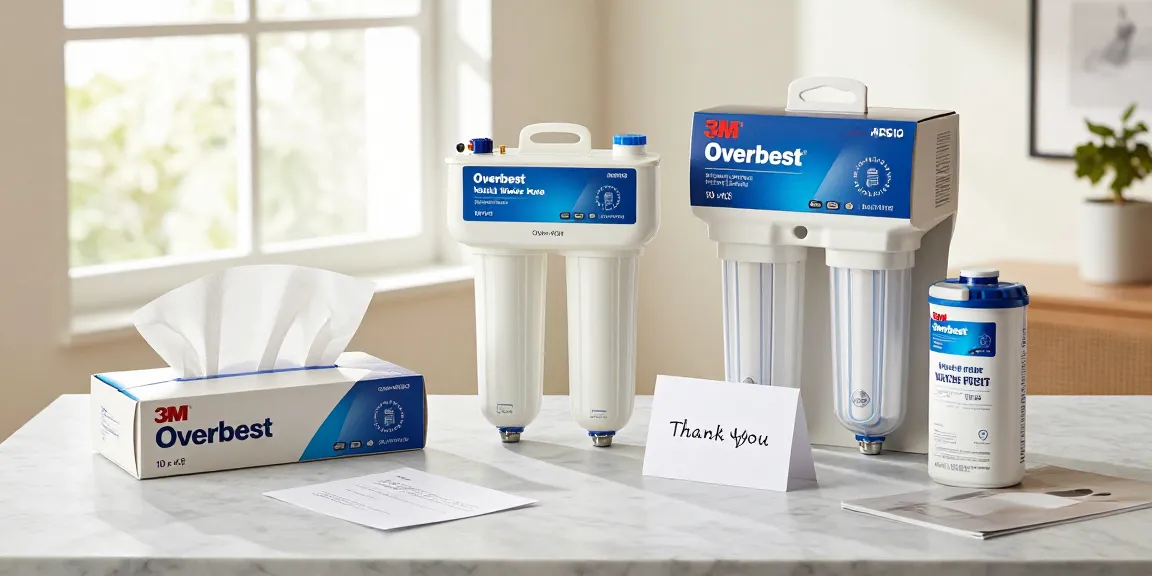 Overbest 10 x 4.5 Whole House Water Filte Replacernent for 3M®Aqua-Pure®AP810 in a product review setting, ideal for e-commerce shopping.