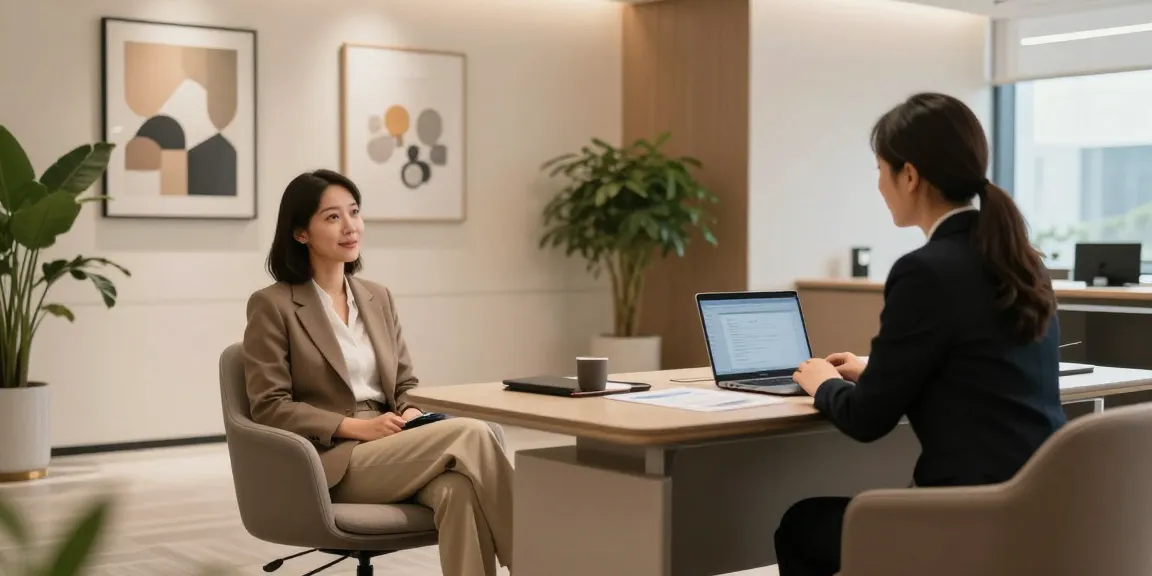 이천오피 고급스러운 인테리어의 오피스텔에서 편안한 코칭 세션을 받는 모습