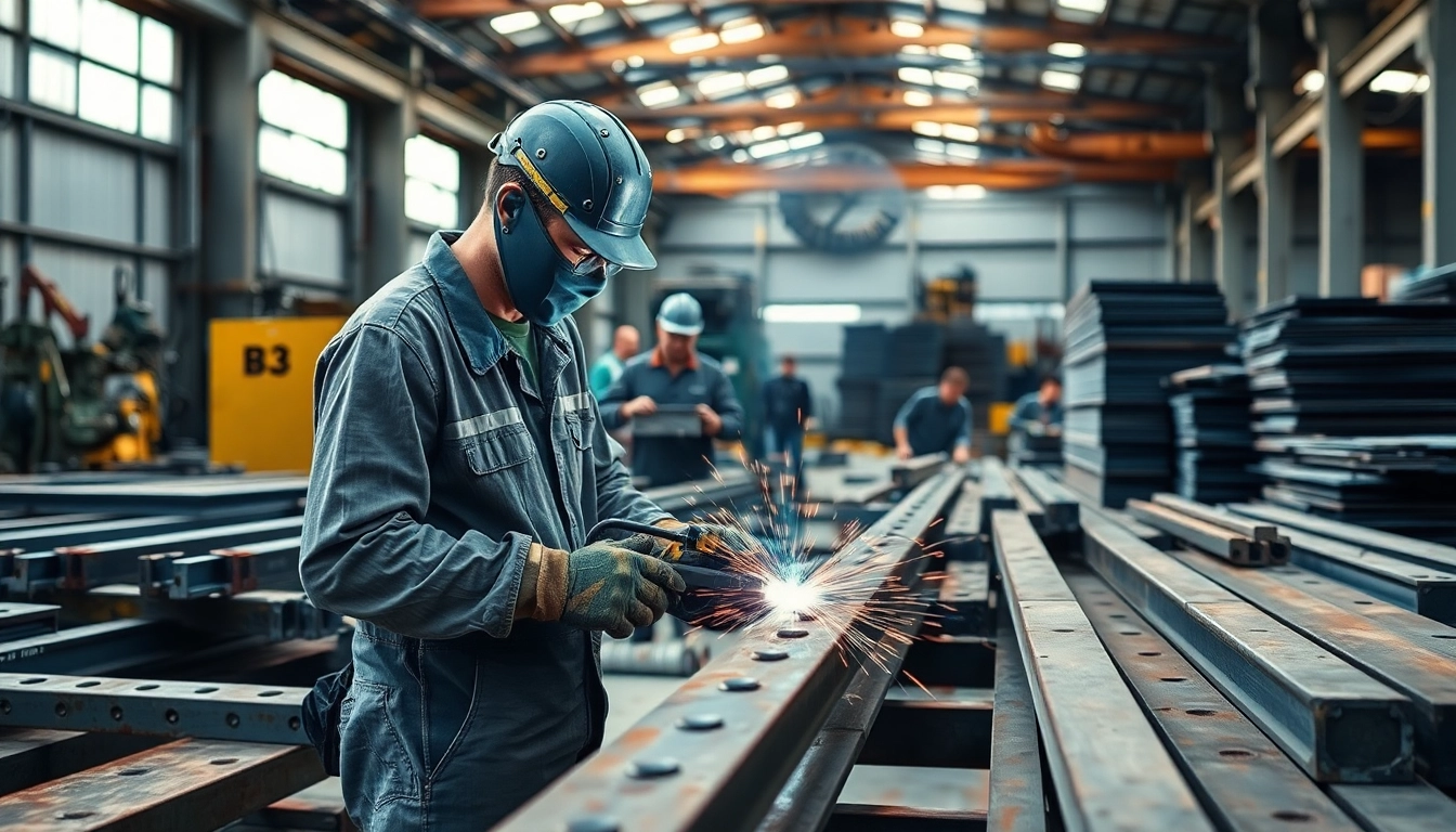 Explore skilled steel fabricators near me crafting projects with precision in a vibrant workshop.