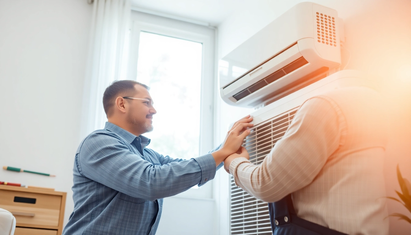 Expert heating and cooling technician performing HVAC Repair Tampa in a home setting.