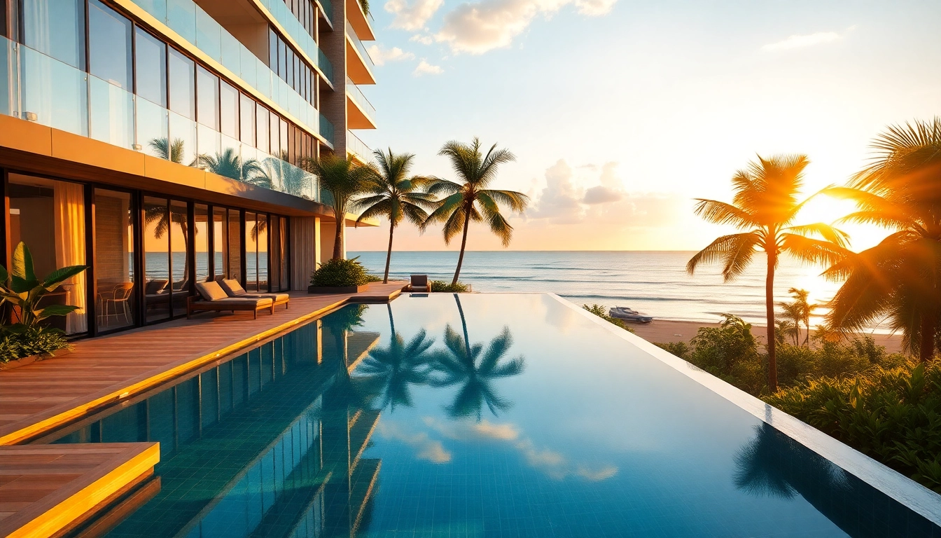 Luxury condo for sale Pattaya with stunning ocean views and an inviting pool.
