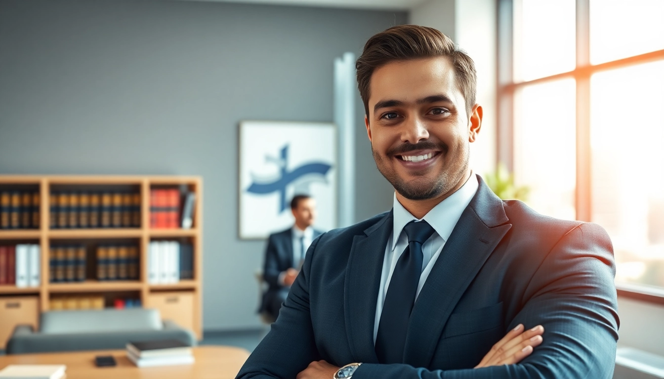 Engaging Orlando Injury Lawyer consultation showcasing professionalism and trust in a modern office.