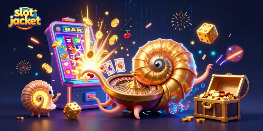 Experience the thrill of slot jackpot winnings with interactive casino elements bursting with excitement.