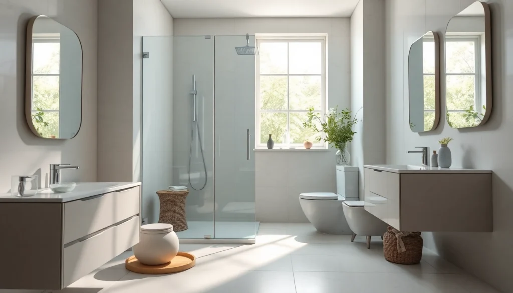 Sonni sanitär bietet elegante Badezimmerprodukte in einem modernen und stilvollen Setting.