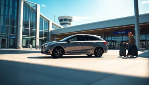 Taxi Nottingham to Heathrow Airport ready for travelers at the airport terminal.