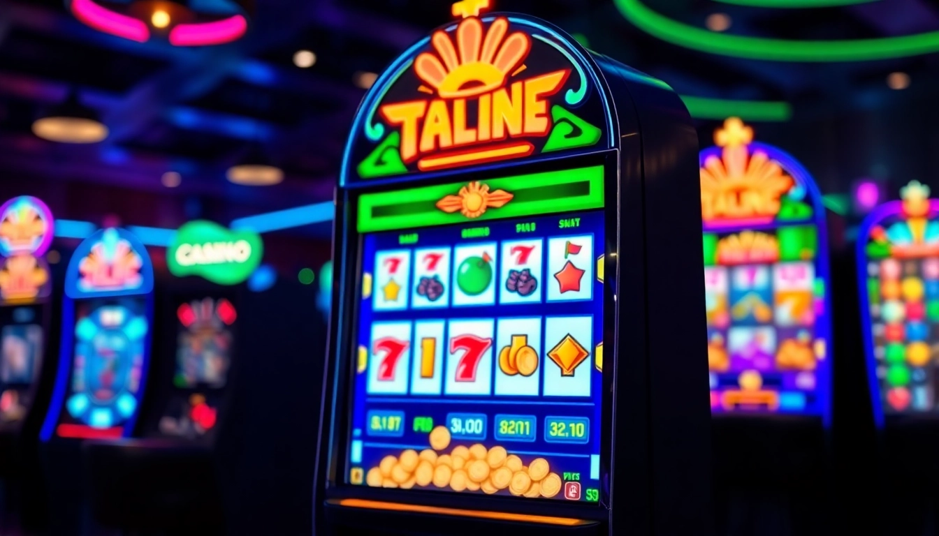 Tembak link tank4d toto slot pada mesin slot dengan banyak koin yang keluar.