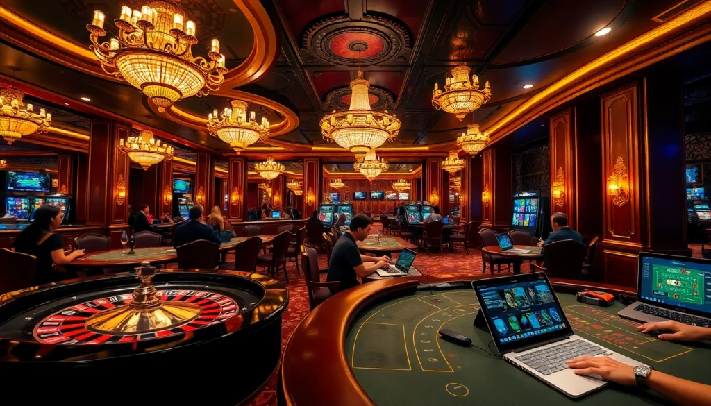 Experience the thrill of betting at Rio's vibrant casino, featuring tables, roulette, and live action.