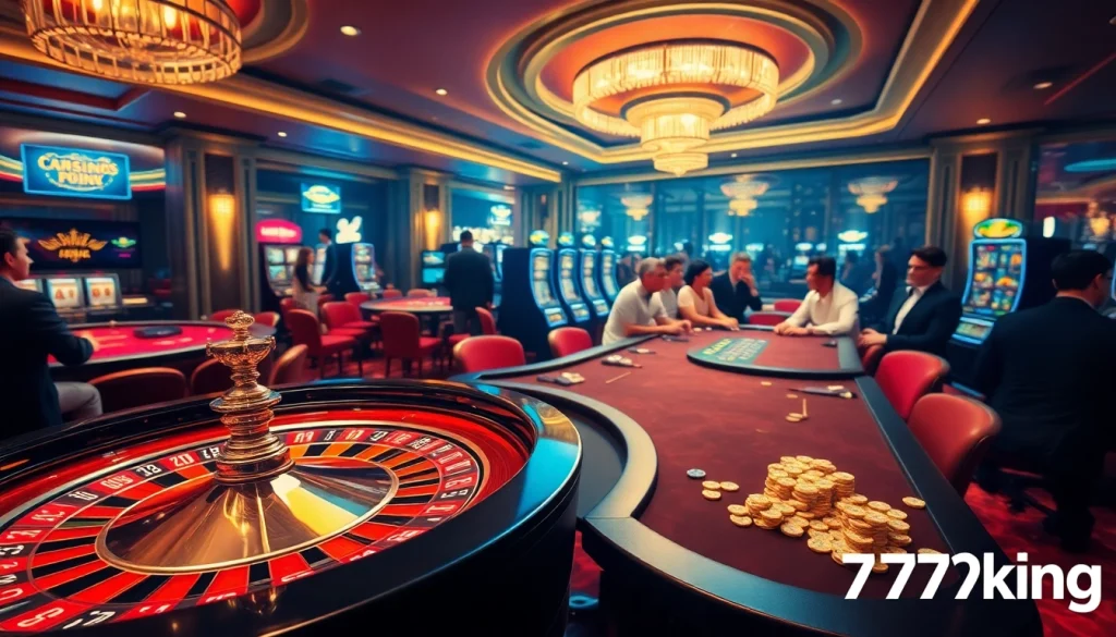 Experience thrilling gameplay at a luxurious casino with 79king's vibrant atmosphere and exciting bets.
