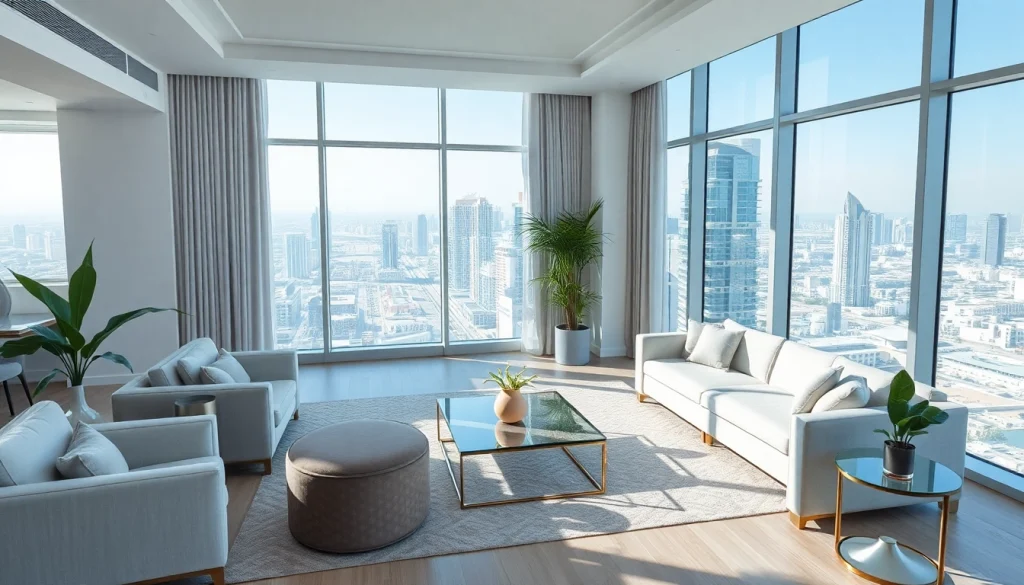 Stunning interior design dubai reflecting modern elegance and luxury in a contemporary apartment.