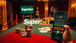 Winning at Superbet with luxurious casino tables and exciting gambling experiences.
