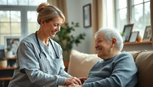 Engaging senior caregivers Austin TX providing personalized support to an elderly client in a home environment.