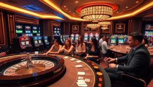 Experience thrilling gameplay at THABET's luxurious casino, featuring poker, slot machines, and more.