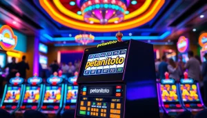 Permainan slot petanitoto dengan grafik menarik dan suasana energik di latar belakang.