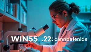 Unlocking the potential of win55 in cannabinoid research with a focused laboratory scene.