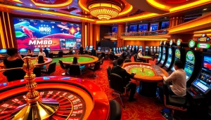 Experience the excitement of MM88 Tokyo's online gaming with vibrant casino visuals and engaging betting action.