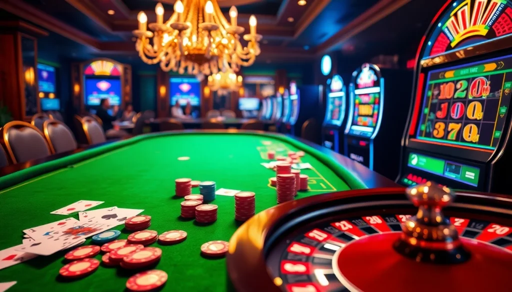 Experience thrilling gameplay at a vibrant casino featuring hidden wiki tor elements with roulette and poker.