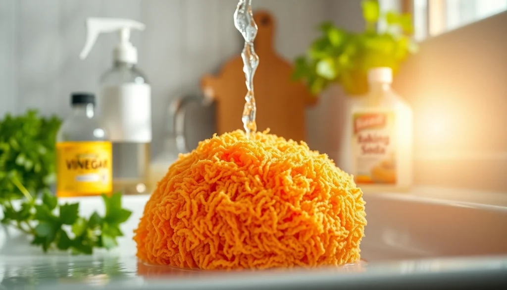 Learn how to clean a loofah effectively with natural cleaning products in your kitchen.