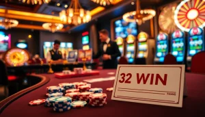 Experience high-stakes gaming at 32 WIN with vibrant casino tables and thrilling bets.