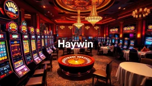 Experience the thrill of winning at Haywin casino with luxurious slot machines and roulette.