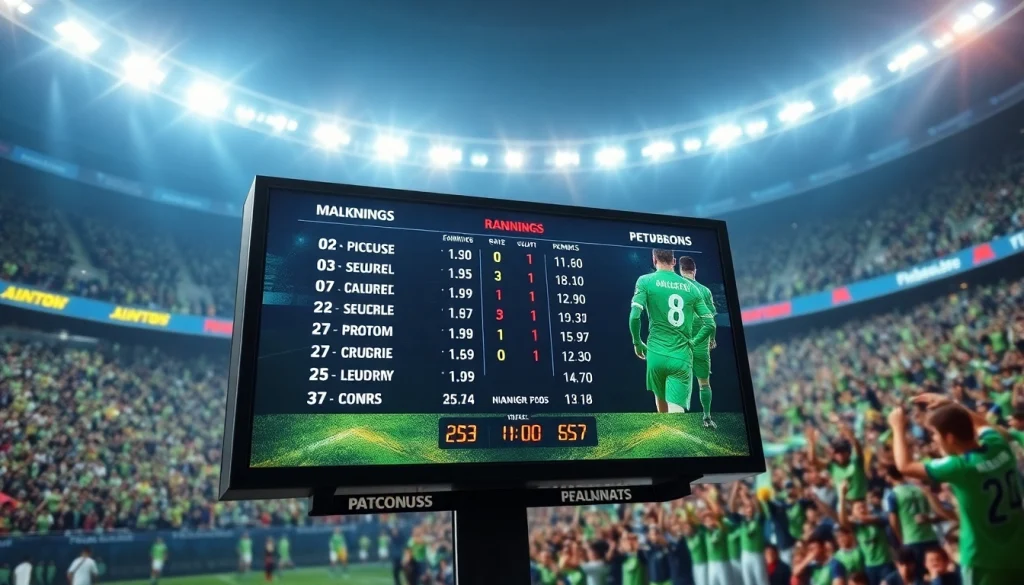 ติดตาม ตารางคะแนน เพื่อดูผลการแข่งขันฟุตบอลอย่างชัดเจนในสนามกีฬา