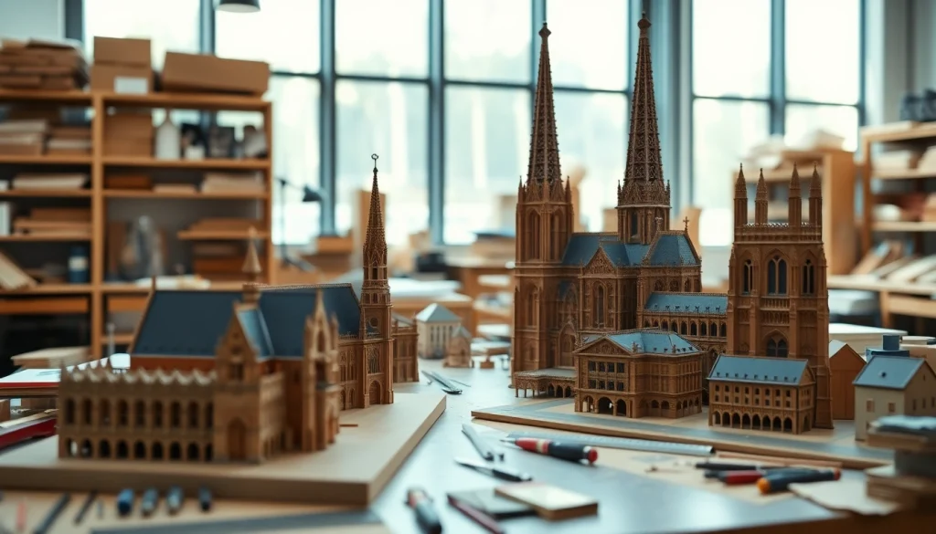 Besuche architekturmodellbau Köln mit detaillierten Miniaturmodellen berühmter Bauwerke.