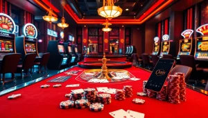 Experience the thrill of the OKWIN APP with engaging casino games in a luxurious setting.