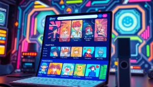 뉴토끼 웹툰 플랫폼의 다양한 장르를 생동감 있게 나타낸 이미지