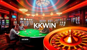 Engaging players experiencing the KKWIN link at an exciting casino table.