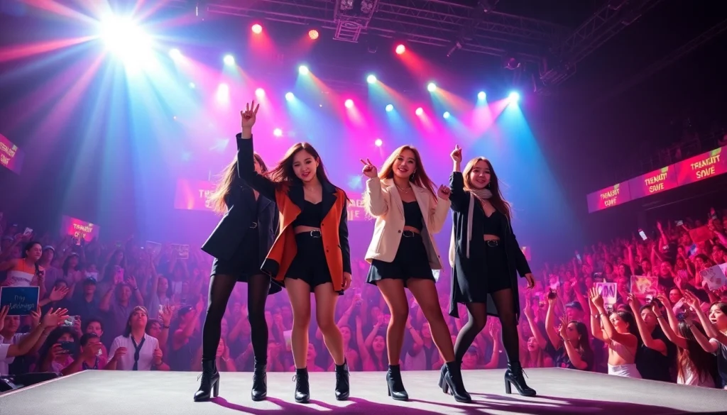Catch the latest Blackpink news as the iconic K-pop group captivates their audience on stage.