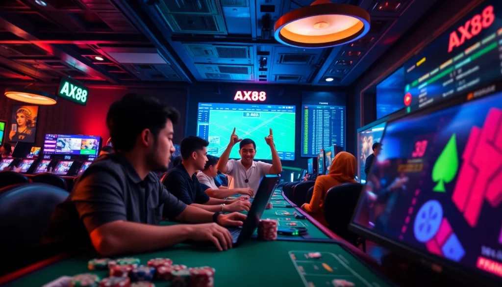 Cảnh cá cược trực tuyến sinh động tại https://ax88bets.com/ giới thiệu các trò casino và sự hứng khởi từ cá cược thể thao.