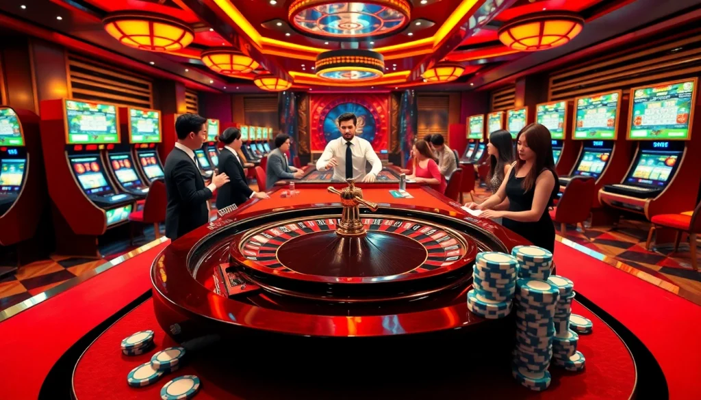 Experience the thrill of CM88 at a luxurious casino roulette table.