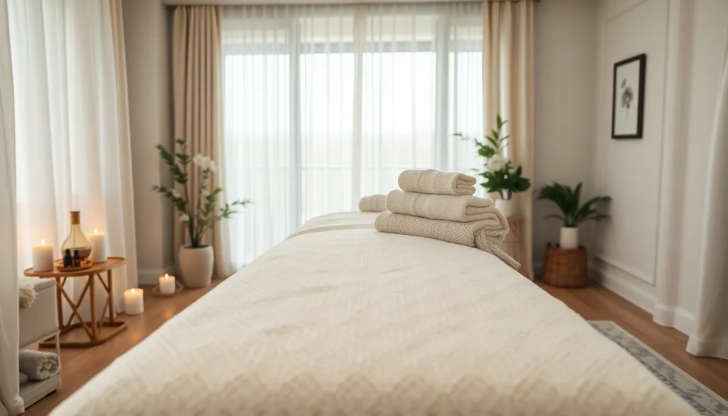 출장안마 scene with a serene massage setup, reflecting relaxation and professionalism.
