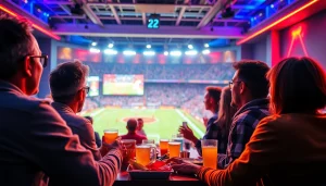 Exciting sports viewing experience at 토토스토리 with fans enjoying a live game.
