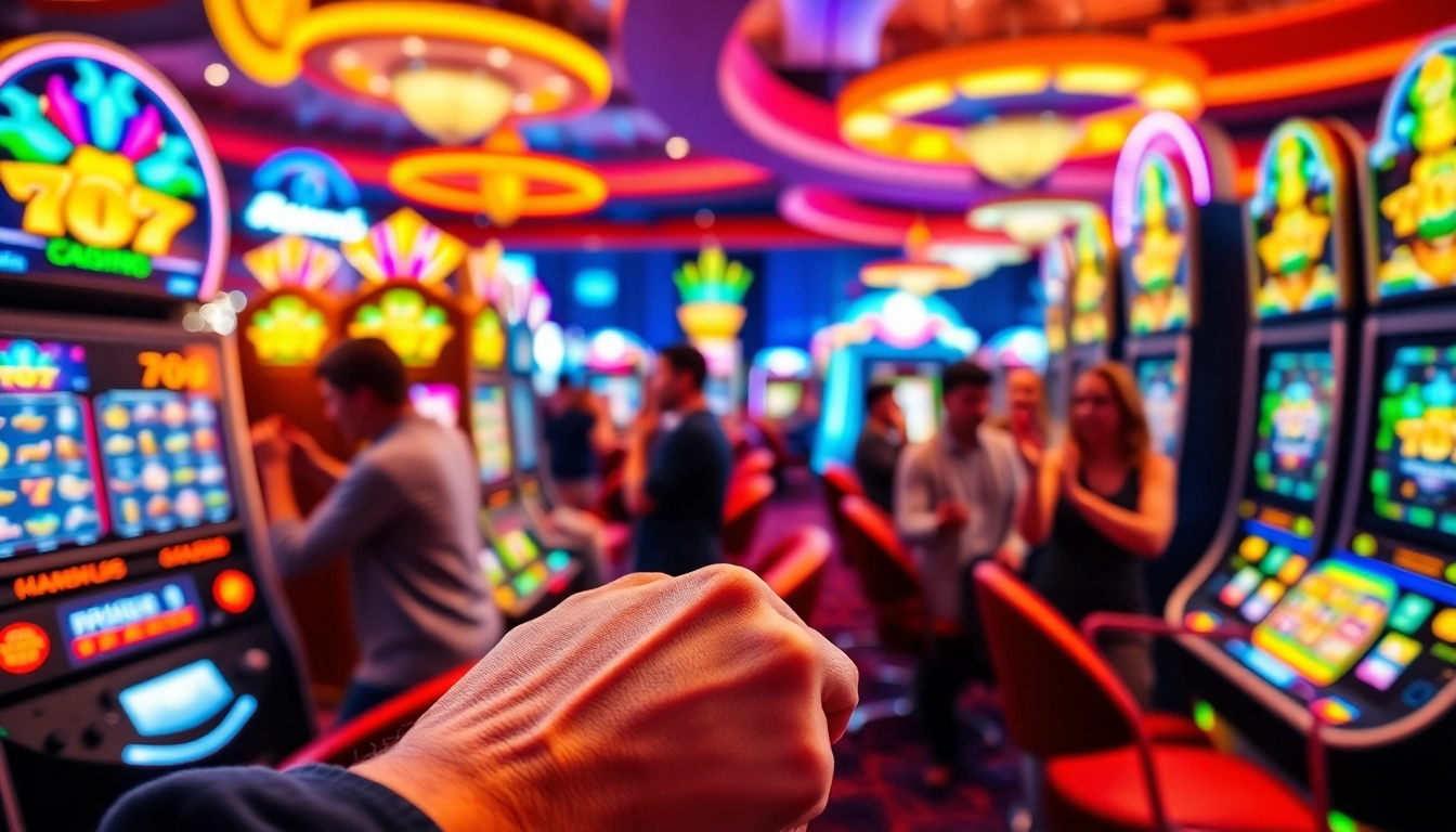 Menangkan slot777 dengan mesin slot yang meriah dan penuh warna dalam suasana kasino online.