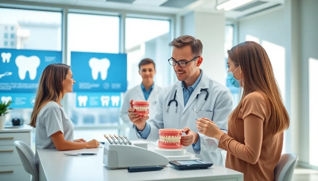 Orthodontist near me providing consultation in a modern clinic environment.