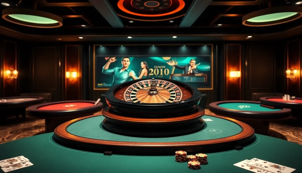 Vivez le frisson du meilleur casino en ligne avec une luxueuse roulette et des tables de poker.