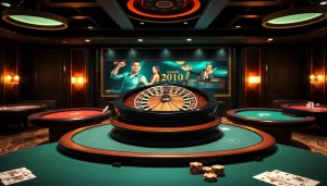 Vivez le frisson du meilleur casino en ligne avec une luxueuse roulette et des tables de poker.
