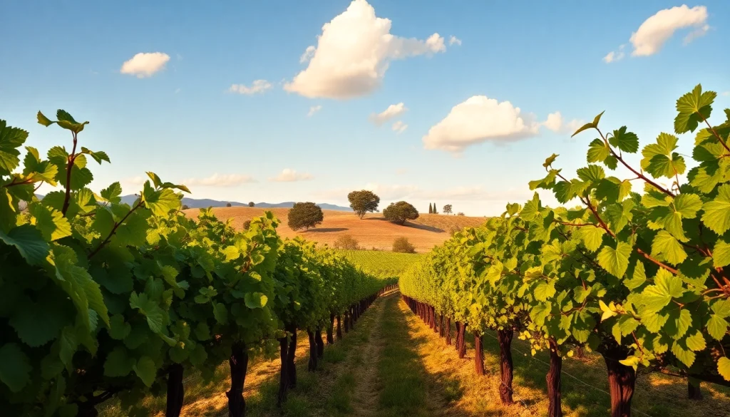 Experience the beauty of the best wineries in California with a stunning vineyard landscape.