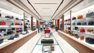 레플리카쇼핑몰에서의 세련된 쇼핑 장면과 다양한 제품들 보여주기