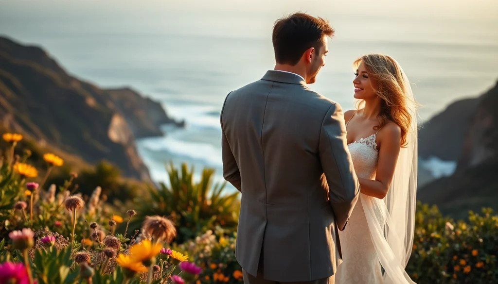 Big Sur wedding photographer capturing a romantic outdoor ceremony with ocean backdrop.