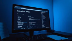 Explore the hidden wiki tor through a secure computer setup, showcasing .onion services.