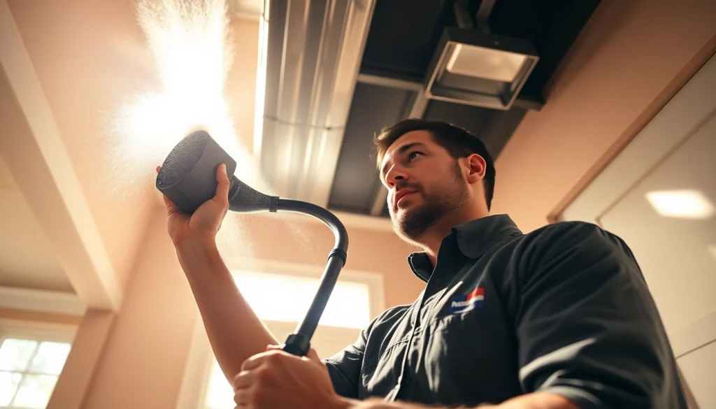 Expert technician performing Air Duct Cleaning in Charlotte for improved indoor air quality and HVAC efficiency.
