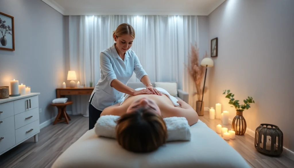 집에서 경험하는 편안한 러시아 마사지 요법, 휴식과 전문성을 강조합니다.